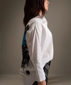 Oxford-Shirt-Painted-Blue-Butterfly