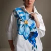 Oxford-Shirt-Painted-Blue-Flower