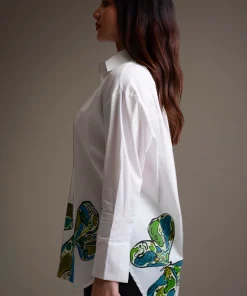 Oxford-Shirt-Painted-Green-Butterflies