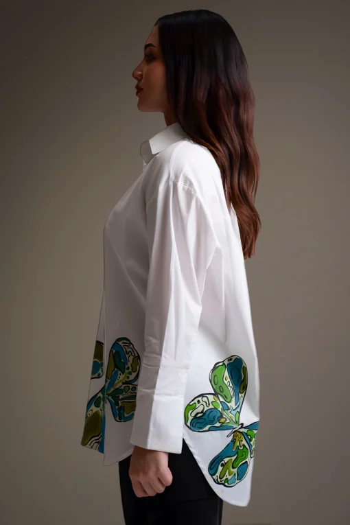 Oxford-Shirt-Painted-Green-Butterflies