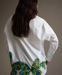 Oxford-Shirt-Painted-Green-Butterflies