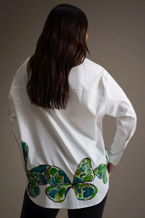 Oxford-Shirt-Painted-Green-Butterflies