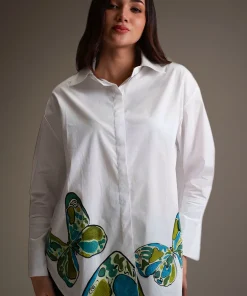 Oxford-Shirt-Painted-Green-Butterflies