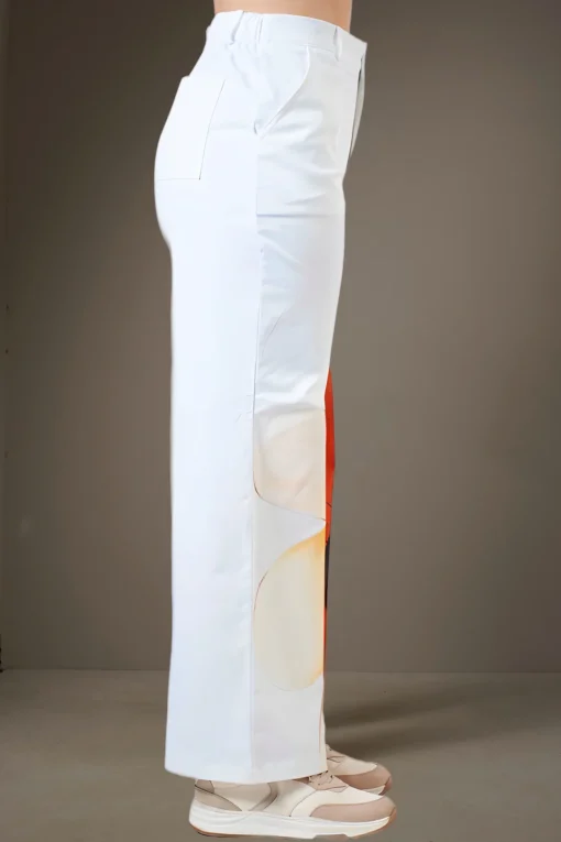 Pants-Painted-Orange-Flower