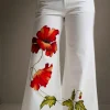 Pants-Painted-Red-Flower