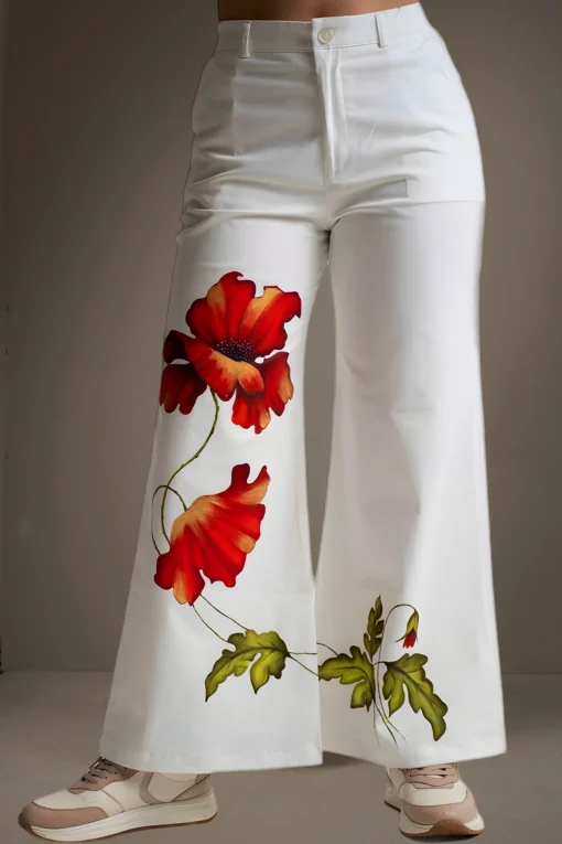 Pants-Painted-Red-Flower