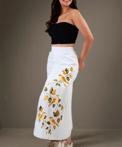 Skirt-Irregular-Painted-Birds