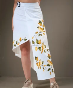 Skirt-Irregular-Painted-Birds