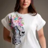 T-Shirt-Embroidery-Leopard-Flowers