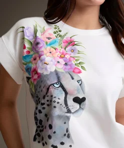 T-Shirt-Embroidery-Leopard-Flowers
