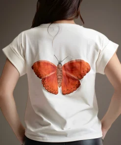 T-Shirt-Embroidery-Metamorphosis butterfly
